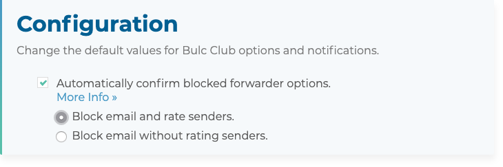 Automatically confirm blocked forwarder options